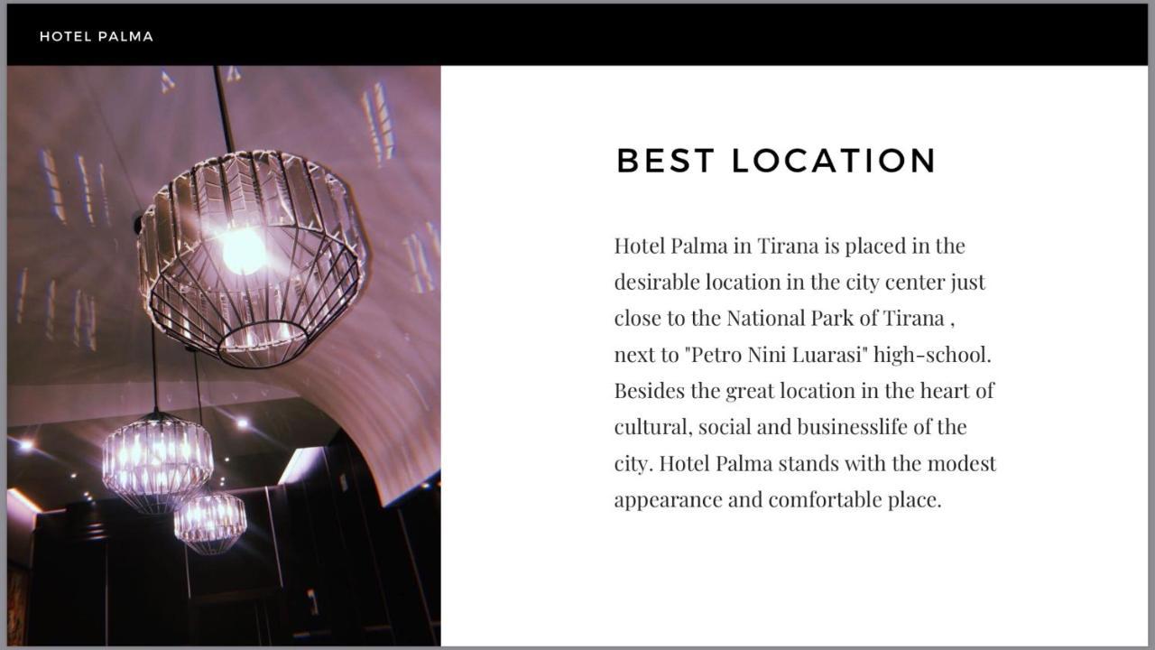 Hotel Palma تيرانا المظهر الخارجي الصورة